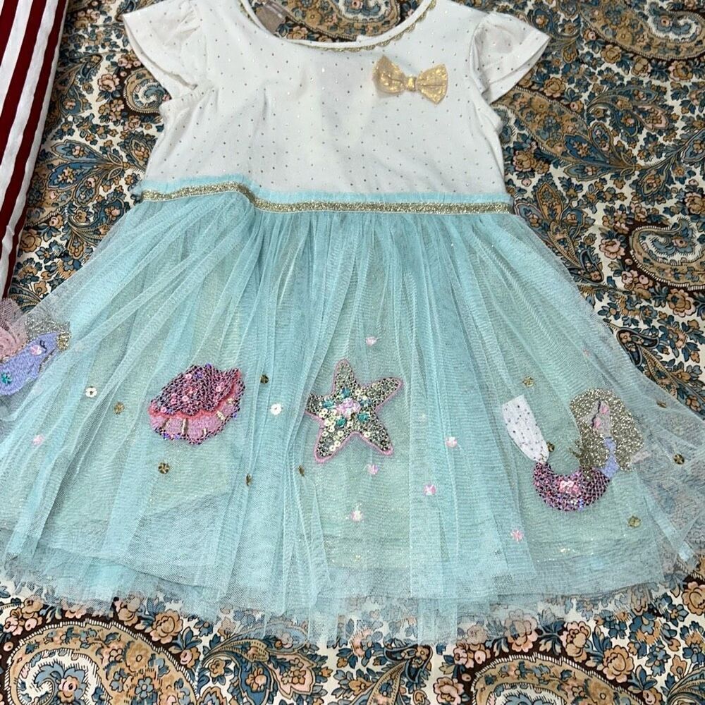 Monsoon sequin tulle mermaid dress sz 18/24